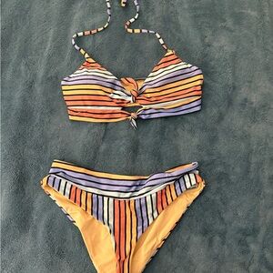 Hurley Multicolor Striped Bikini